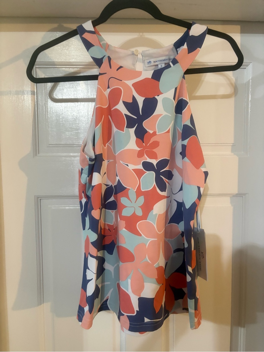Southern Tide Shirt Womens Small Floral Print Sleeveless Tank Top pastel
